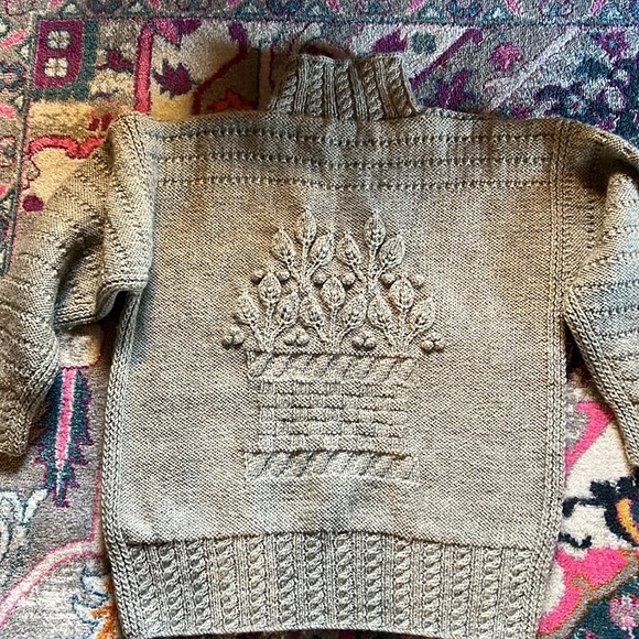 MCKENNA'S VINTAGE WOOL SWEATER OVERSIZED CHUNKY HAND KNIT CREAM MADE IN IRELAND - Picture 9 of 12